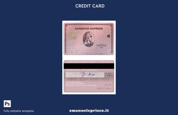 modello di carta in stile verificato USA Indiana Centier bank american express o